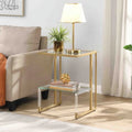 2-Tier Acrylic Glass Side Table A452561