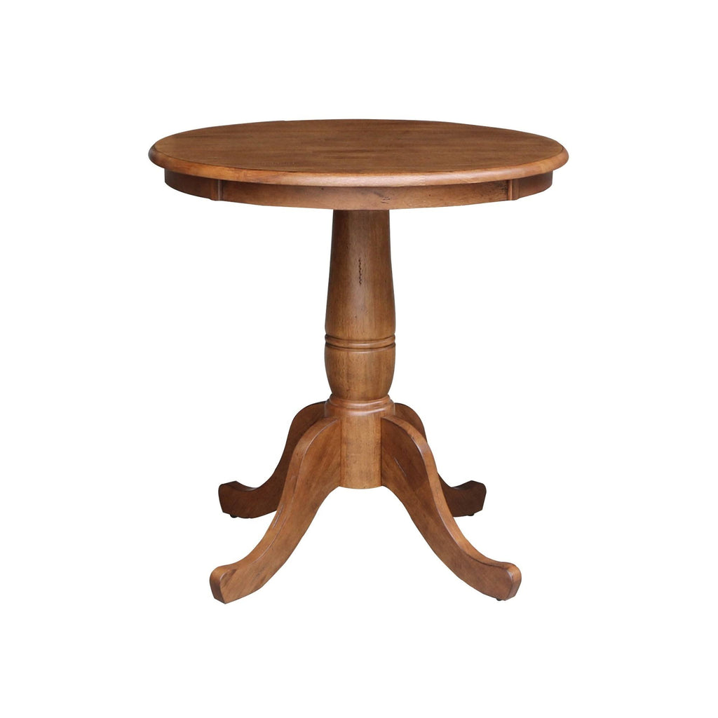 Distressed Oak 3 Piece Pedestal Table Set F475