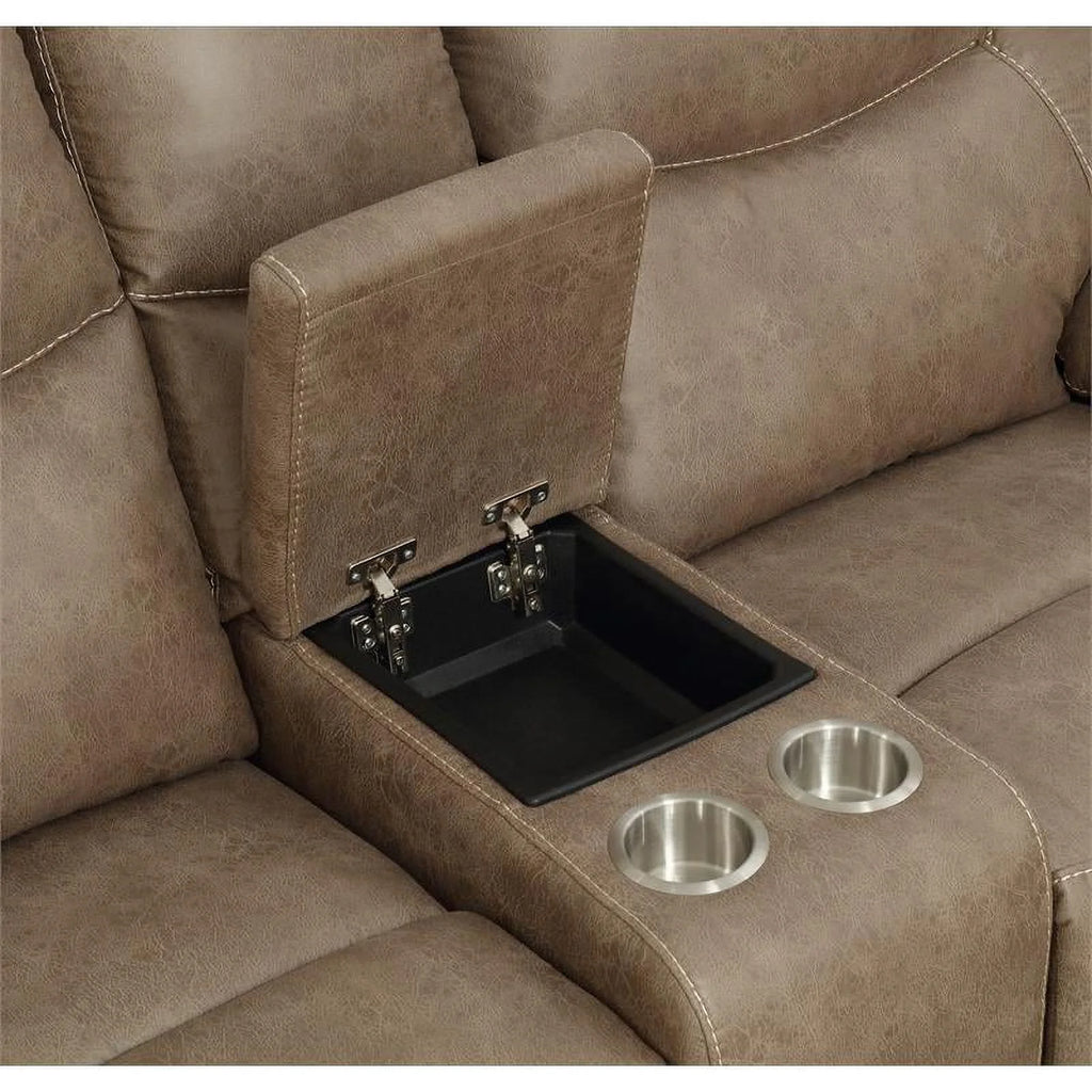 Sand Sofa and Loveseat Recliner 2-Piece Set C45814