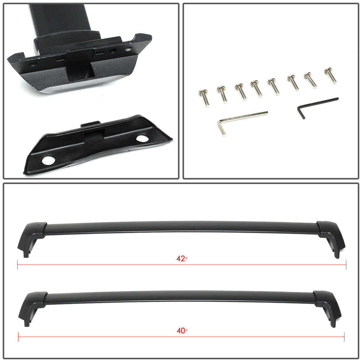 Aluminum Roof Rail Rack Cross Bar Luggage Carrier K8823