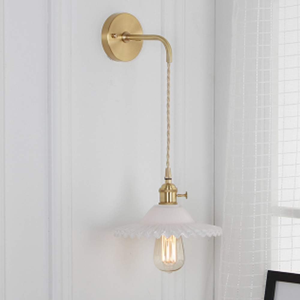Vintage Glass Scalloped Wall Sconces U116