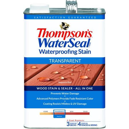 Red Waterproofing Transparent Stain and Sealer Gallon Case of 4 A6162