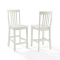 White Wooden Counter Stool Set of 2 O787857