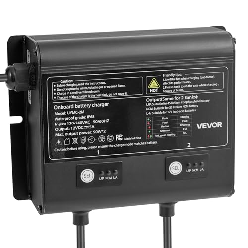 5A 12V IP68 Waterproof Onboard Marine Battery Charger U325942
