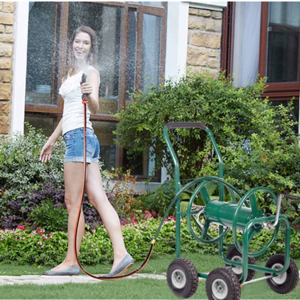 Garden Water Hose Reel Cart with 300FT Hose D4172