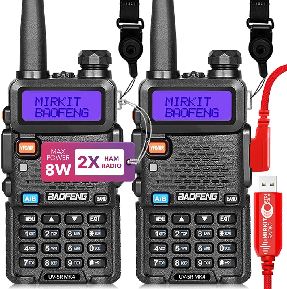 8 Watt Max Power Handheld Ham Radio with 3800 mAh M331120