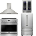 36 Gas Range, Range Hood, Refrigerator and Wine Cooler M3771