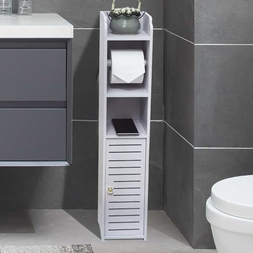 White 4-Tier Toilet Paper Holder Stand M1376