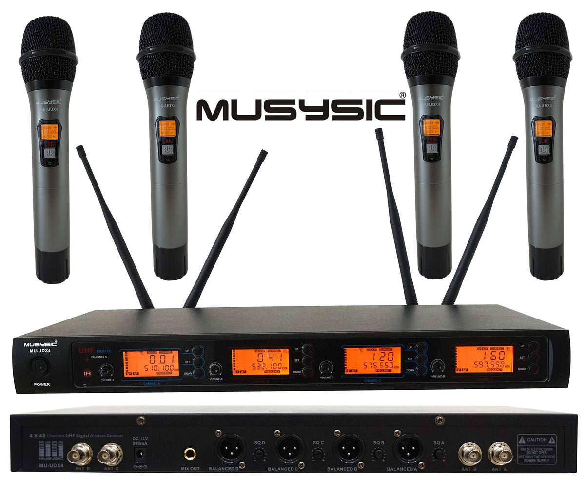 4-Channel UHF Diversity Wireless Handheld Microphone System S2463