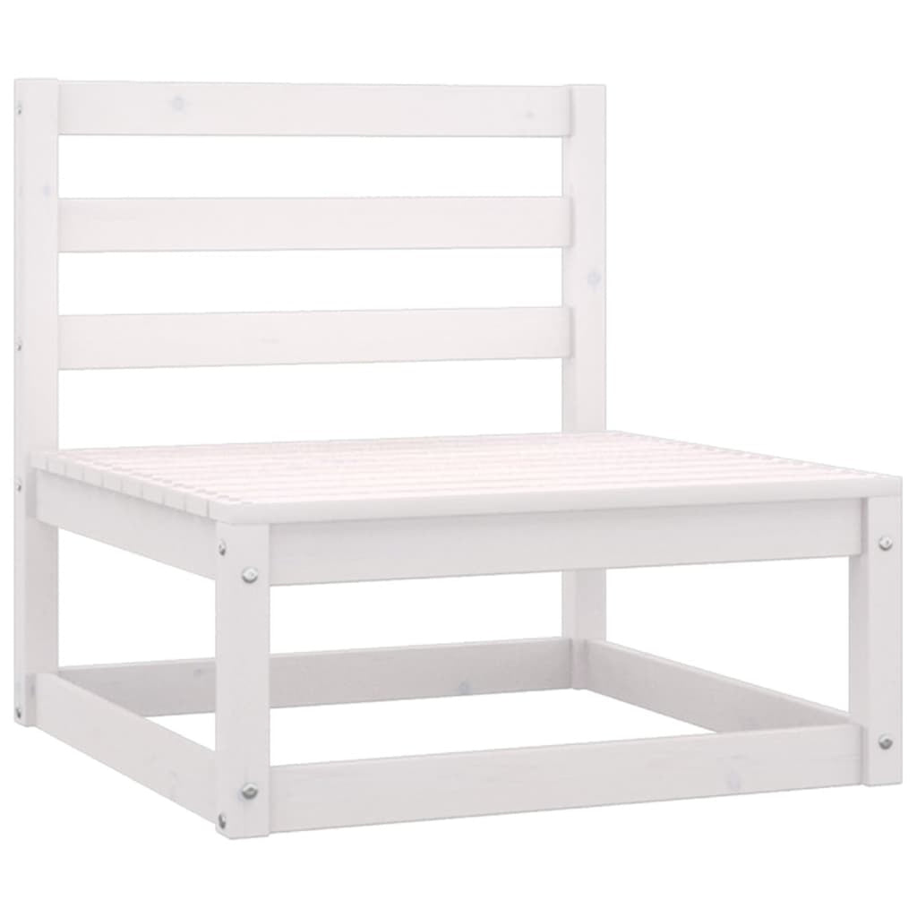 Patio Sofa Set with Anthracite Cushions White Pinewood Outdoor Furniture D85592