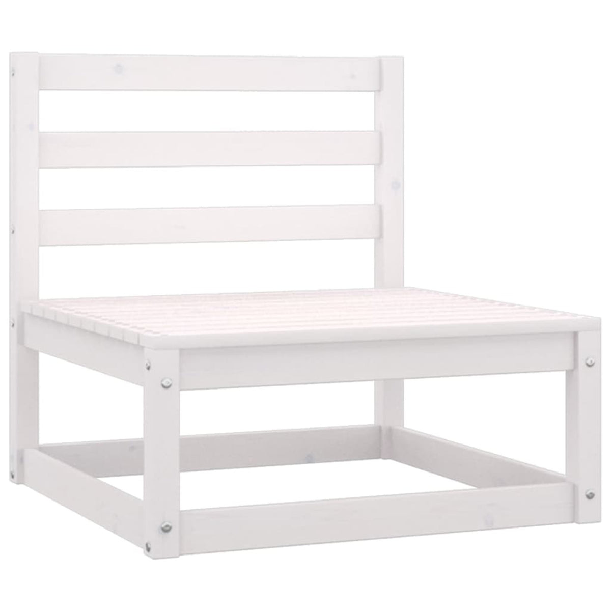 Patio Sofa Set with Anthracite Cushions White Pinewood Outdoor Furniture D85592
