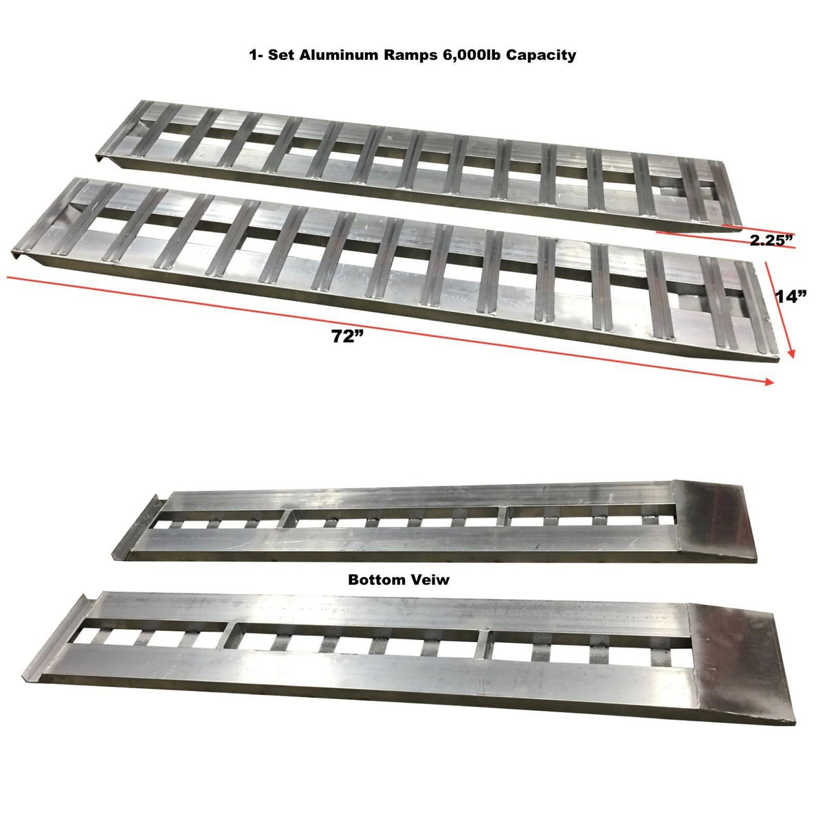 Aluminum Trailer Ramps 6000lb Capacity I2418