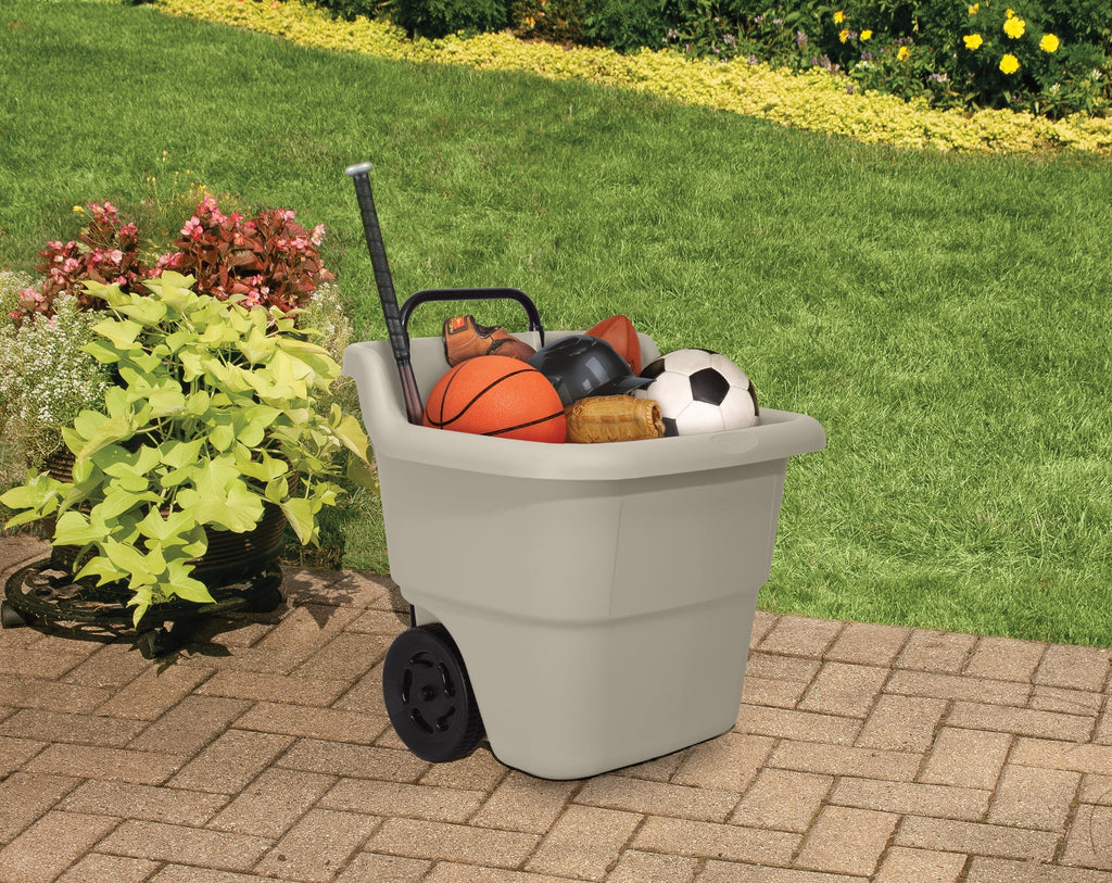15 Gallon Resin Rolling Lawn Utility Cart R3053