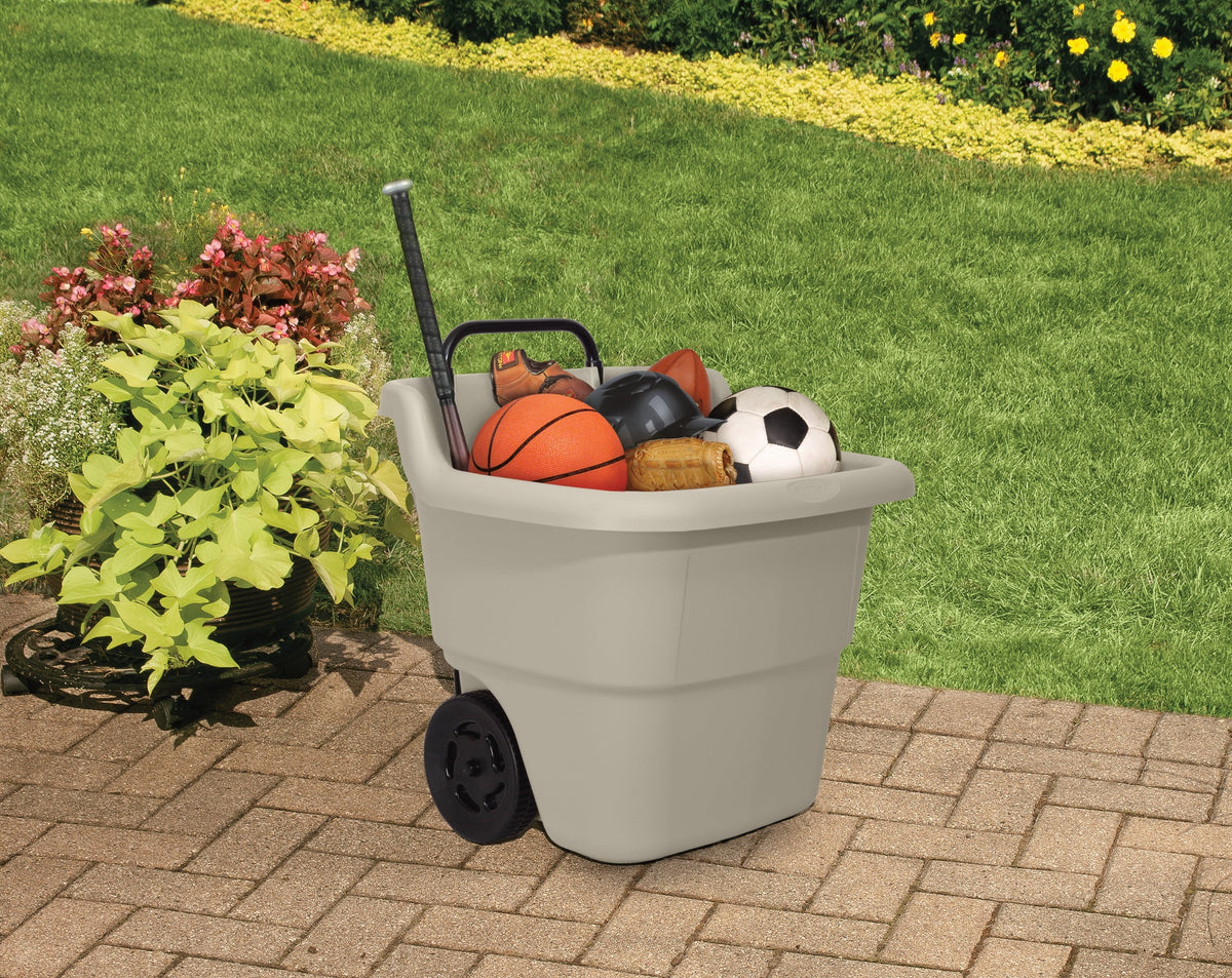 15 Gallon Resin Rolling Lawn Utility Cart R3053