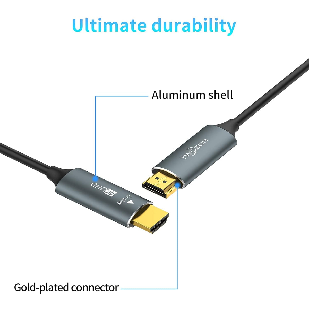 Fiber Optic HDMI Cable 495FT 4K 60Hz 18Gbps V4446