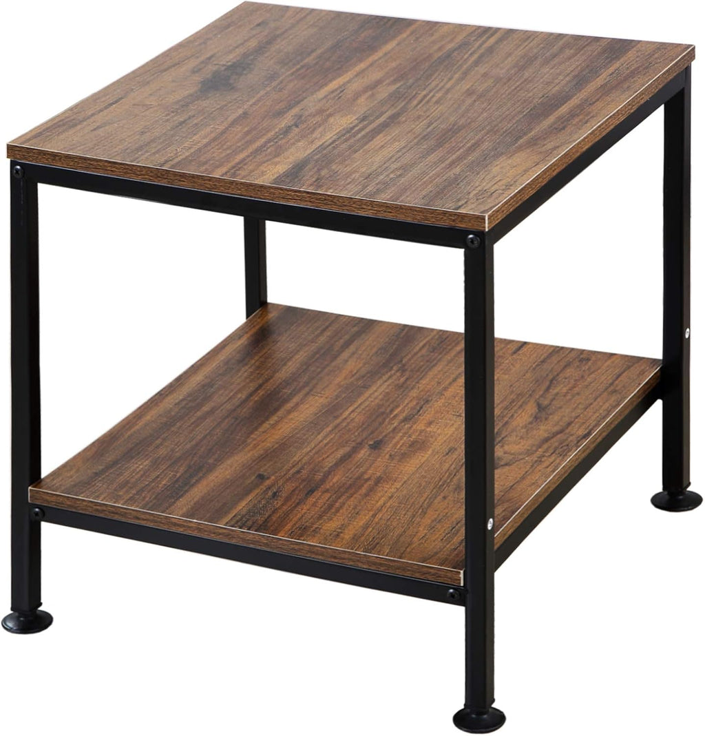 20 Inch 2 Tiers Square End Table A39870