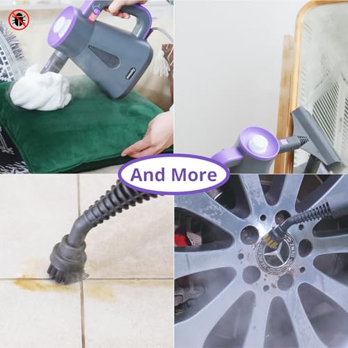 1200W Handheld Steam Cleaner with 14-Piece Kit Grey F582