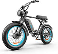 Blue 20" Fat Tire Dual Motor Electric Bike with Full Suspension & Hydraulic Disc Brake B3580