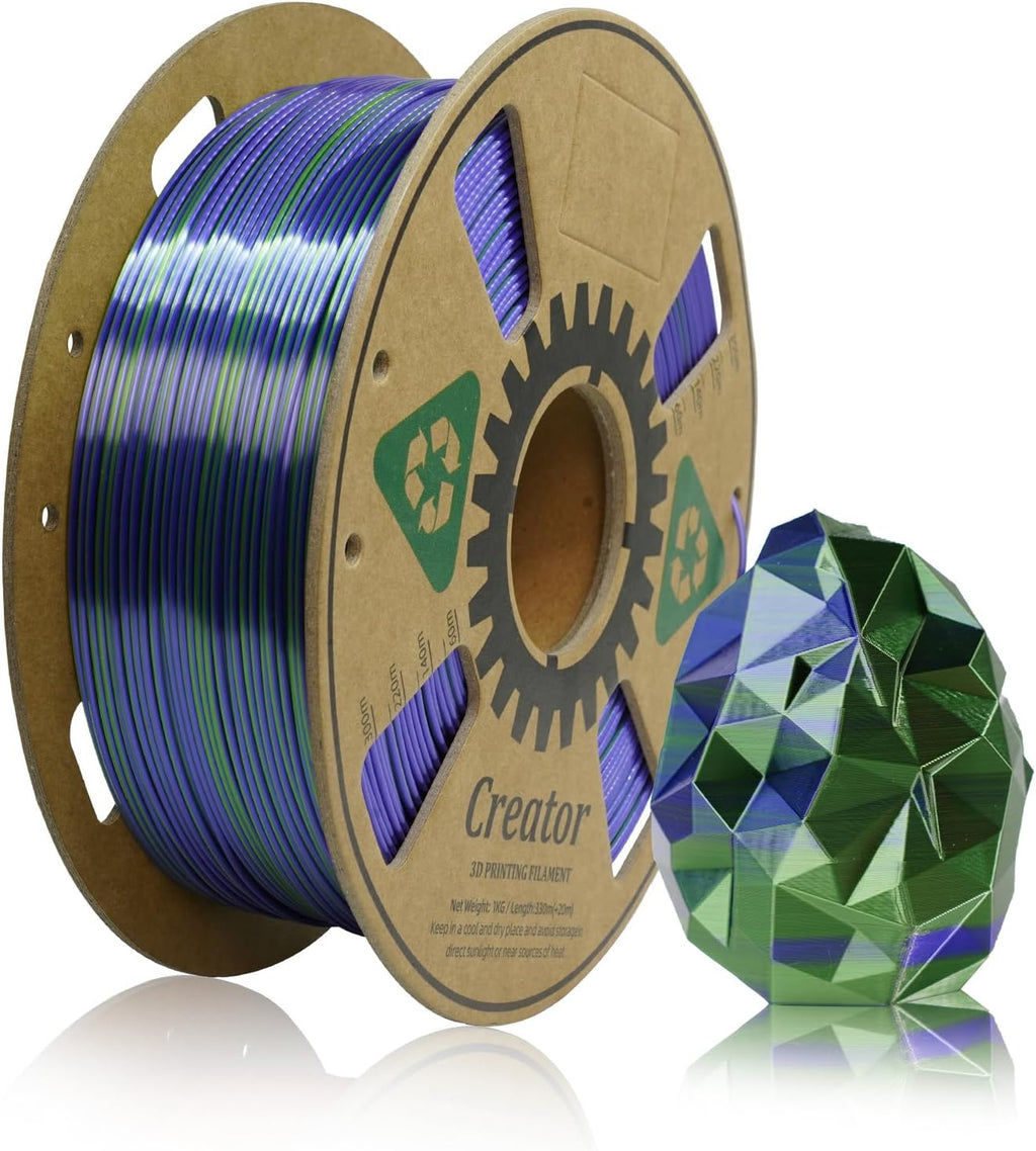Extra 1KG Silk PLA Blue Green Filament 3D Printer P6605