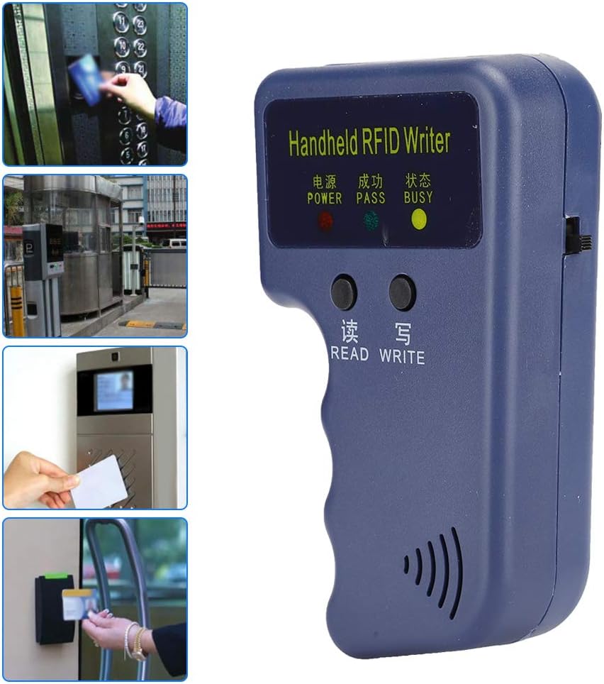 Handheld RFID Card Copier 125KHz ID Duplicator Reader Writer with 5Pcs Writable Keychain and 5Pcs Writable Card I97660