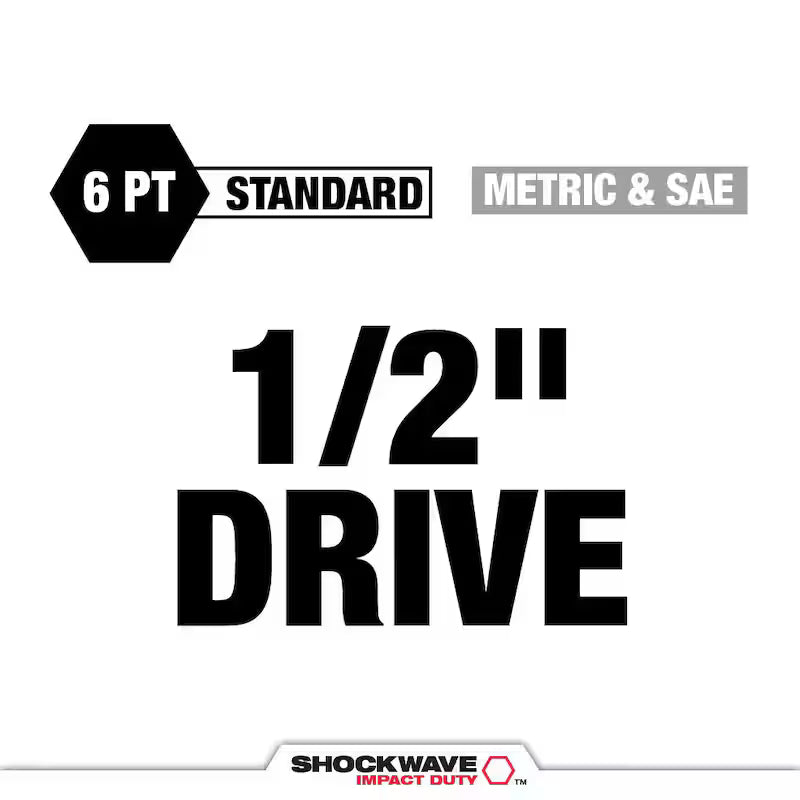 1/2 in. Drive Metric and SAE Impact Socket Set (27-Piece) O47517