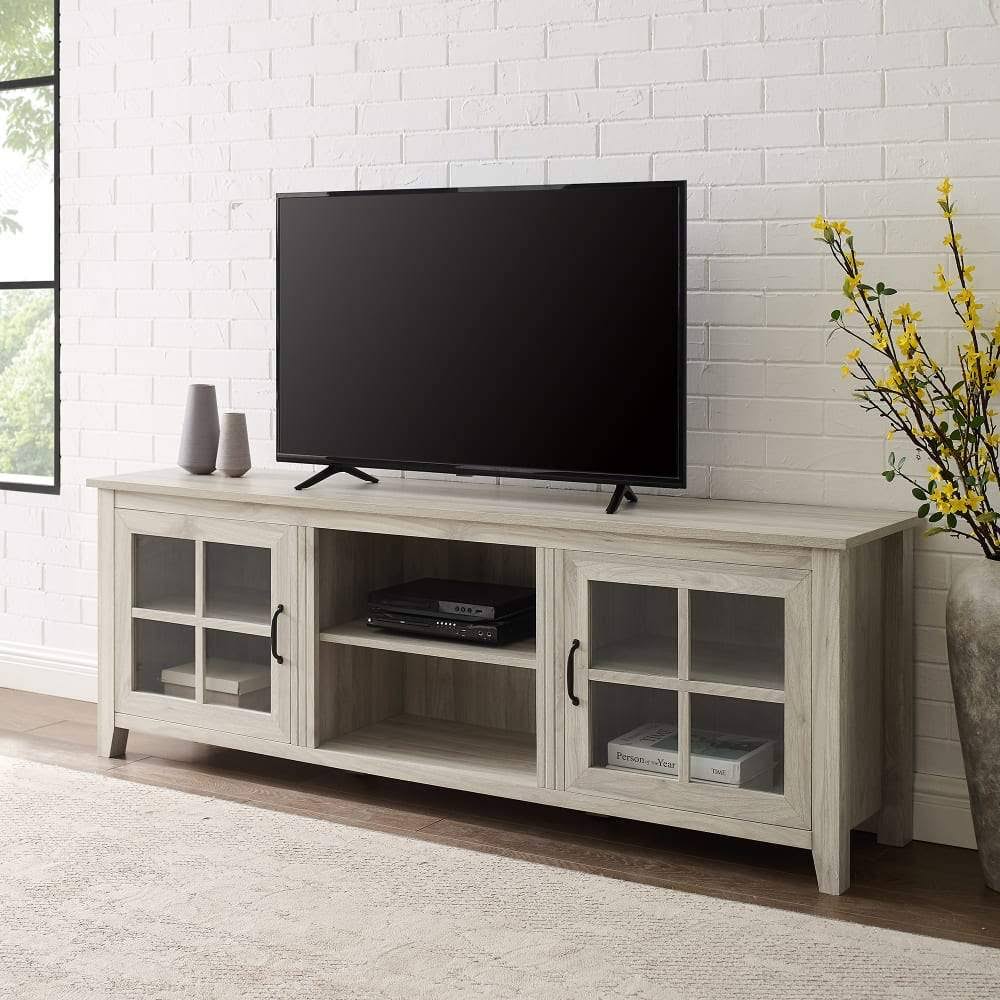 Birch Glass Door TV Console O743