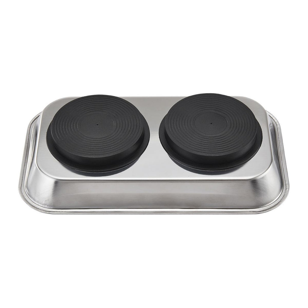 9-1/2 in. x 5-1/2 in. Magnetic Stainless Steel Parts Tray Y90411