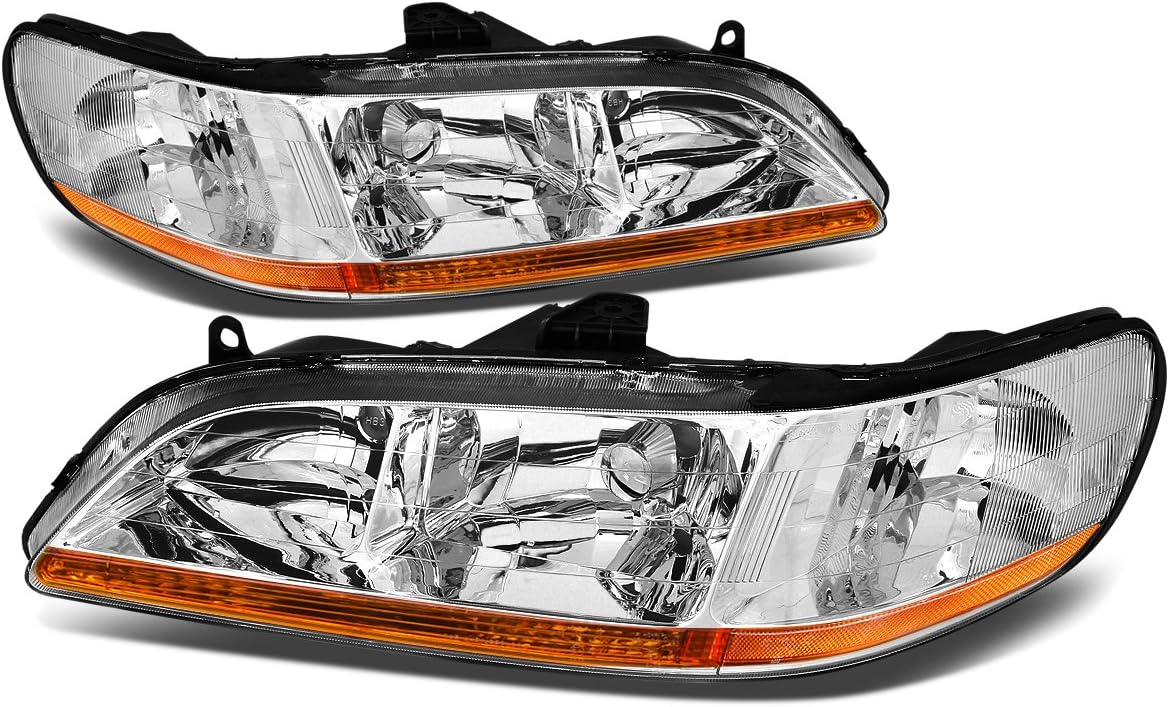 Chrome Housing Clear Corner Headlights Assembly O39188