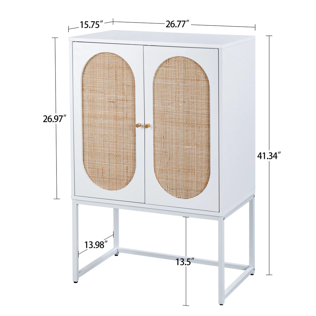 Natural Rattan 2 Door Free Standing Cabinet P16128