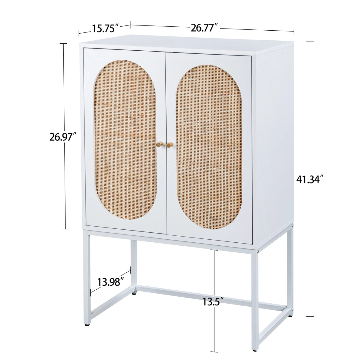 Natural Rattan 2 Door Free Standing Cabinet P16128
