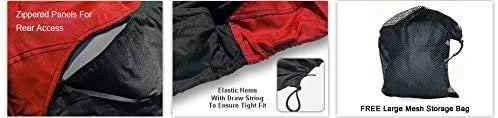 Red/Black All Weather Trailerable Jet Ski Cover with Storage Bag U8425