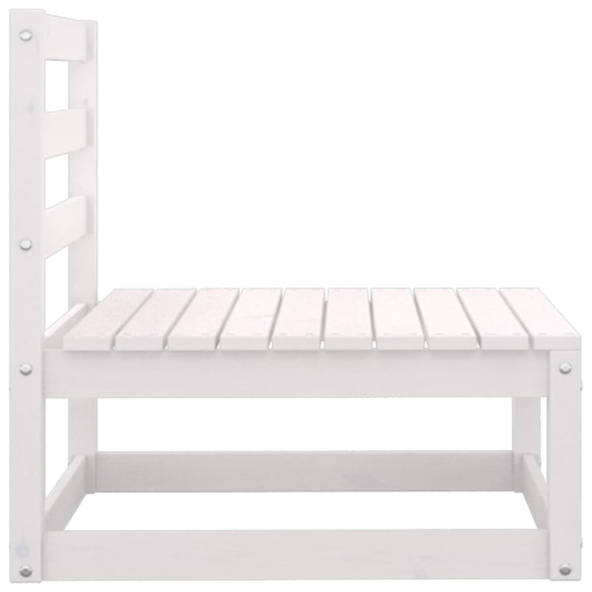 Patio Sofa Set with Anthracite Cushions White Pinewood Outdoor Furniture D85592