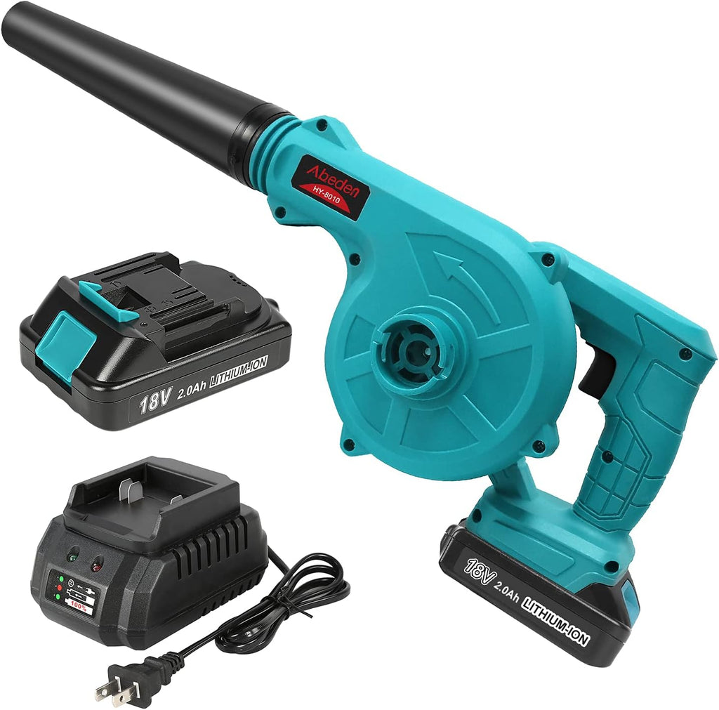 Cordless 2-in-1 Electric Handheld Leaf Blower with 2 Pack 18V 2.0 Ah Lithium Battery P44620