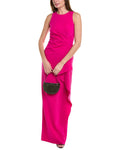 Purple Crepe Gown X236
