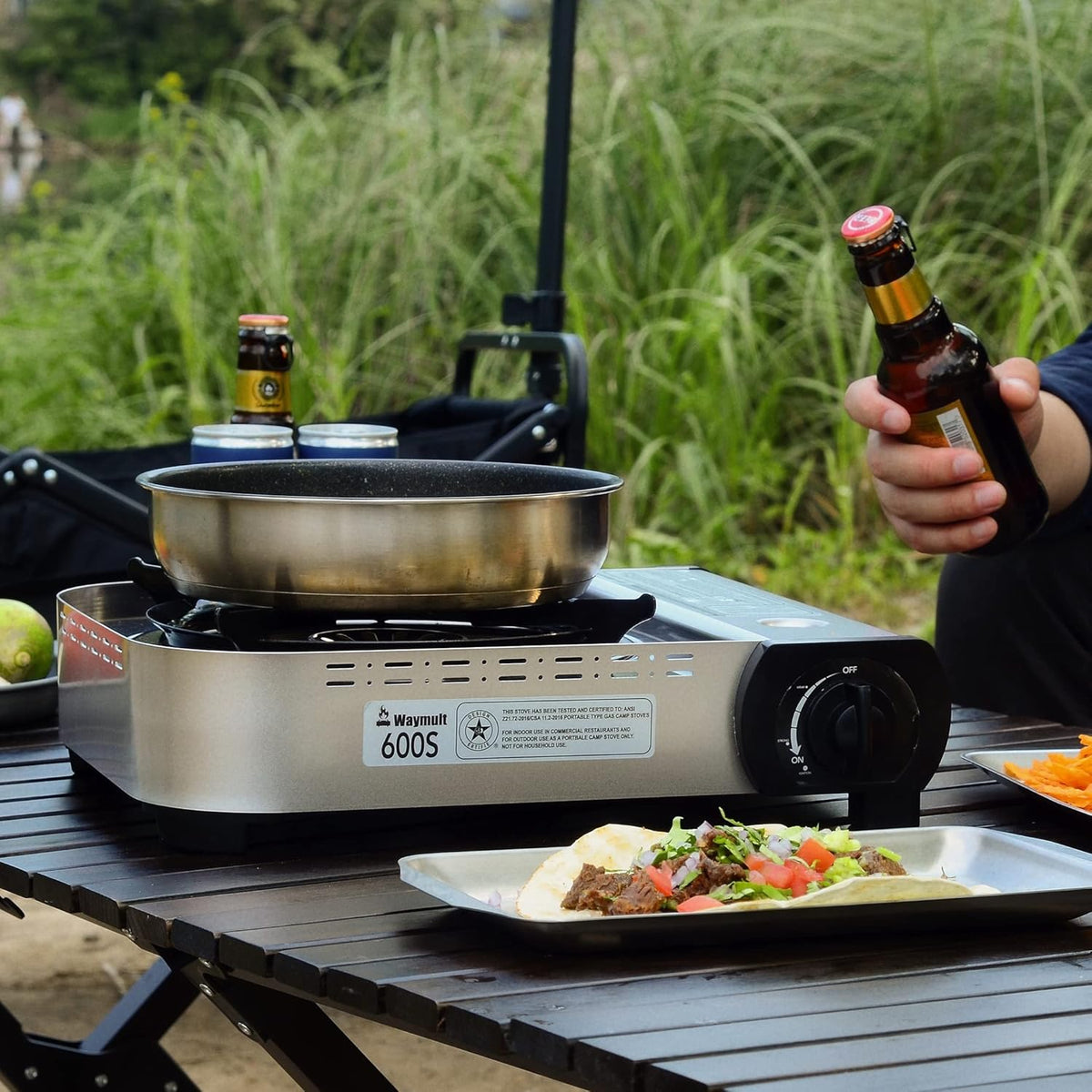 Portable Butane Stove Single Burner with Carrying Case L64379