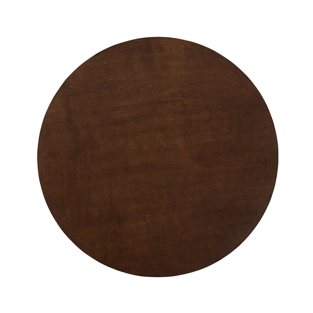 Mahogany Wood Round Dining Table I68309