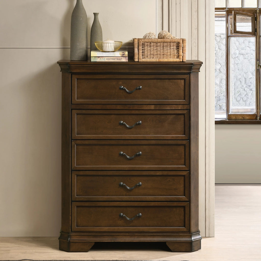 Wood 5-Drawer Chest C26324