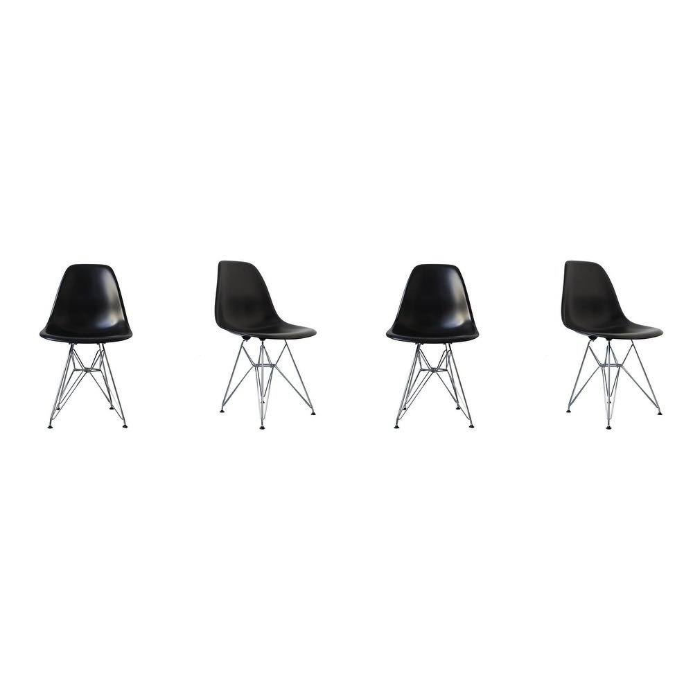 Black ABS Dining Chair Set of Four D20934