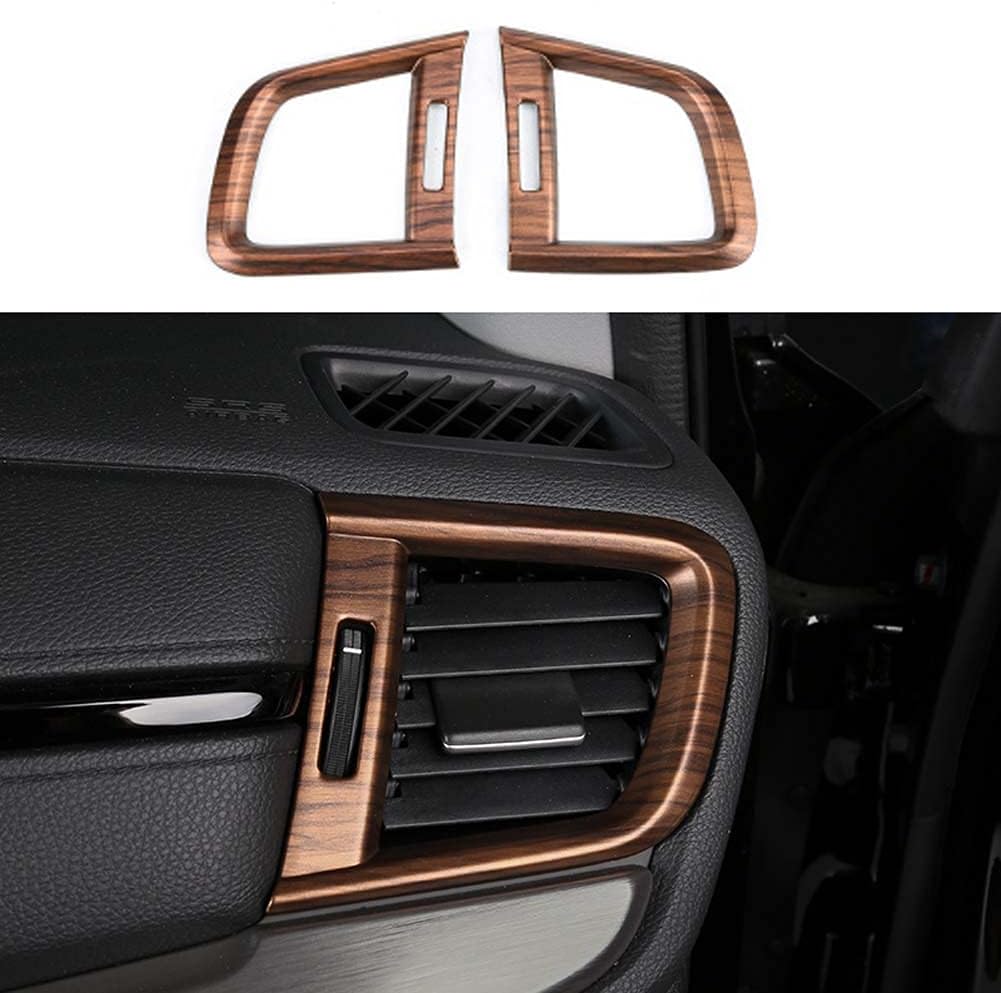Peach Wood Air Vent Trim Left Right Side Dashboard Sticker Frame P283804