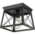 1-Light 9.5x22 Flush Mount Black W581