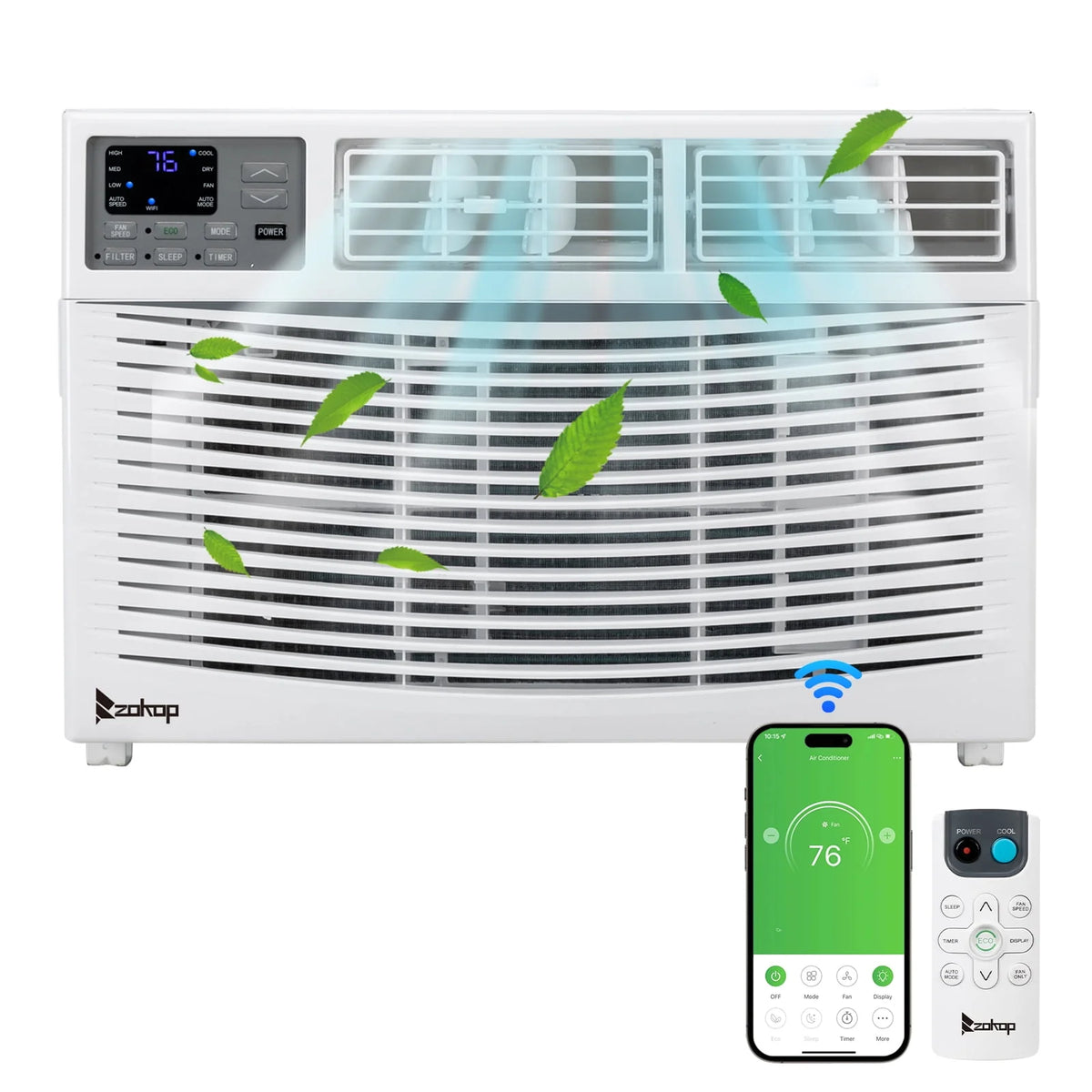 12000BTU 110V Window Air Conditioner with WIFI and Remote, White E64356