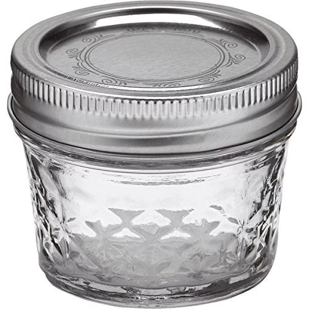 4oz Quilted Jelly Jars with Lids and Bands, Set of 12 N5279