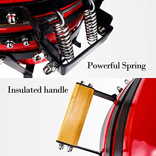15" Ceramic Charcoal BBQ Grill and Smoker with Stainless Steel Grates V275733