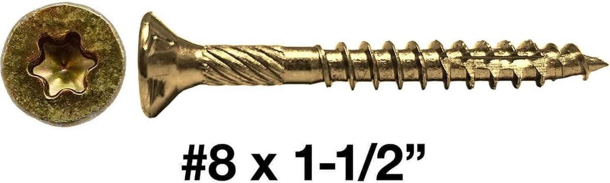 Gold Star Wood Torx/Star Drive Head Multipurpose Wood Screws 6500 Count A1705