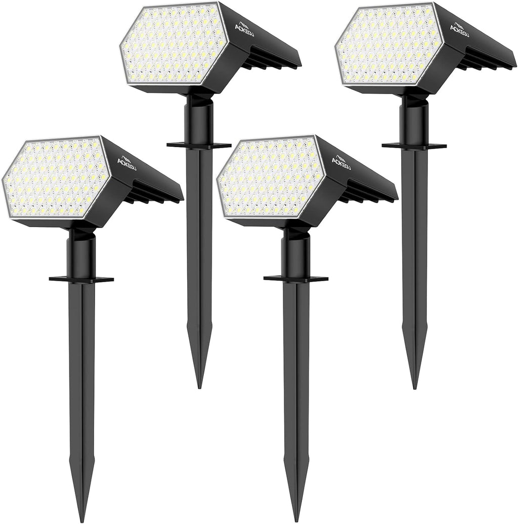 Solar Landscape Spotlights Outdoor, 4 Modes LED Waterproof Wall Light O8448