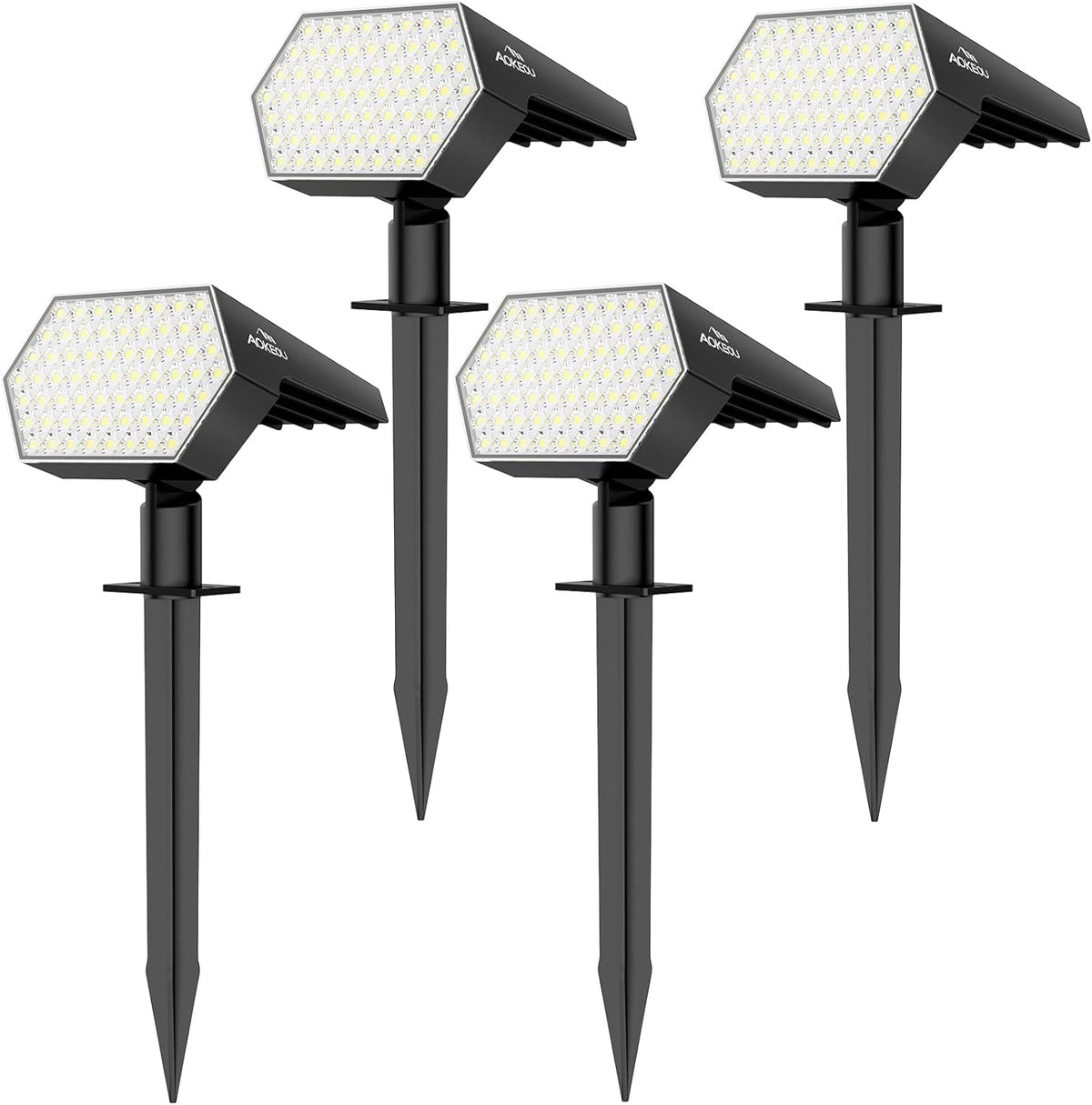 Solar Landscape Spotlights Outdoor, 4 Modes LED Waterproof Wall Light O8448