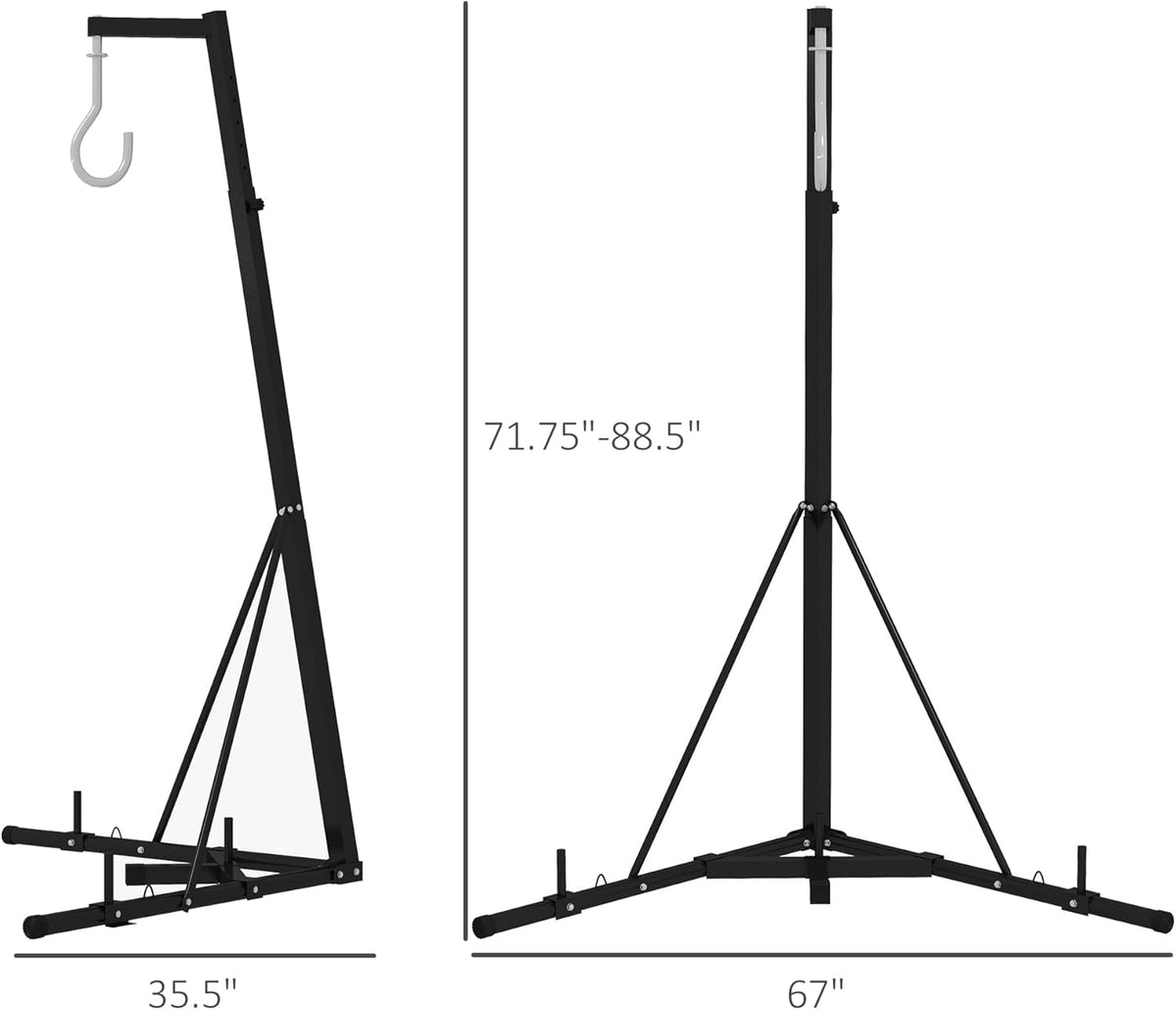 Height Adjustable Heavy Bag Stand with Weighted Base Z664269