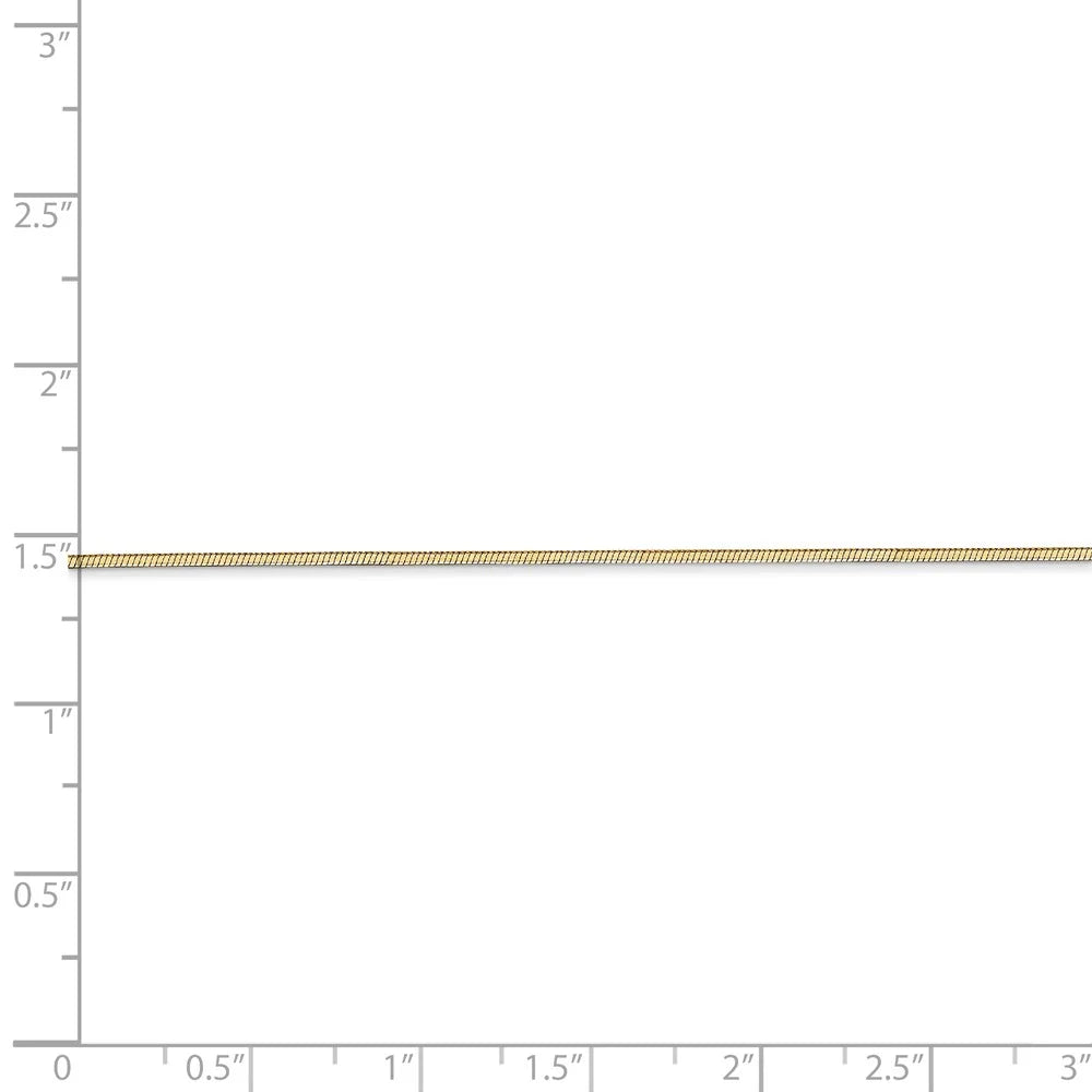 14kt Yellow Gold 1.2mm Octagonal Snake Chain 30 inch Lobster Clasp H548820
