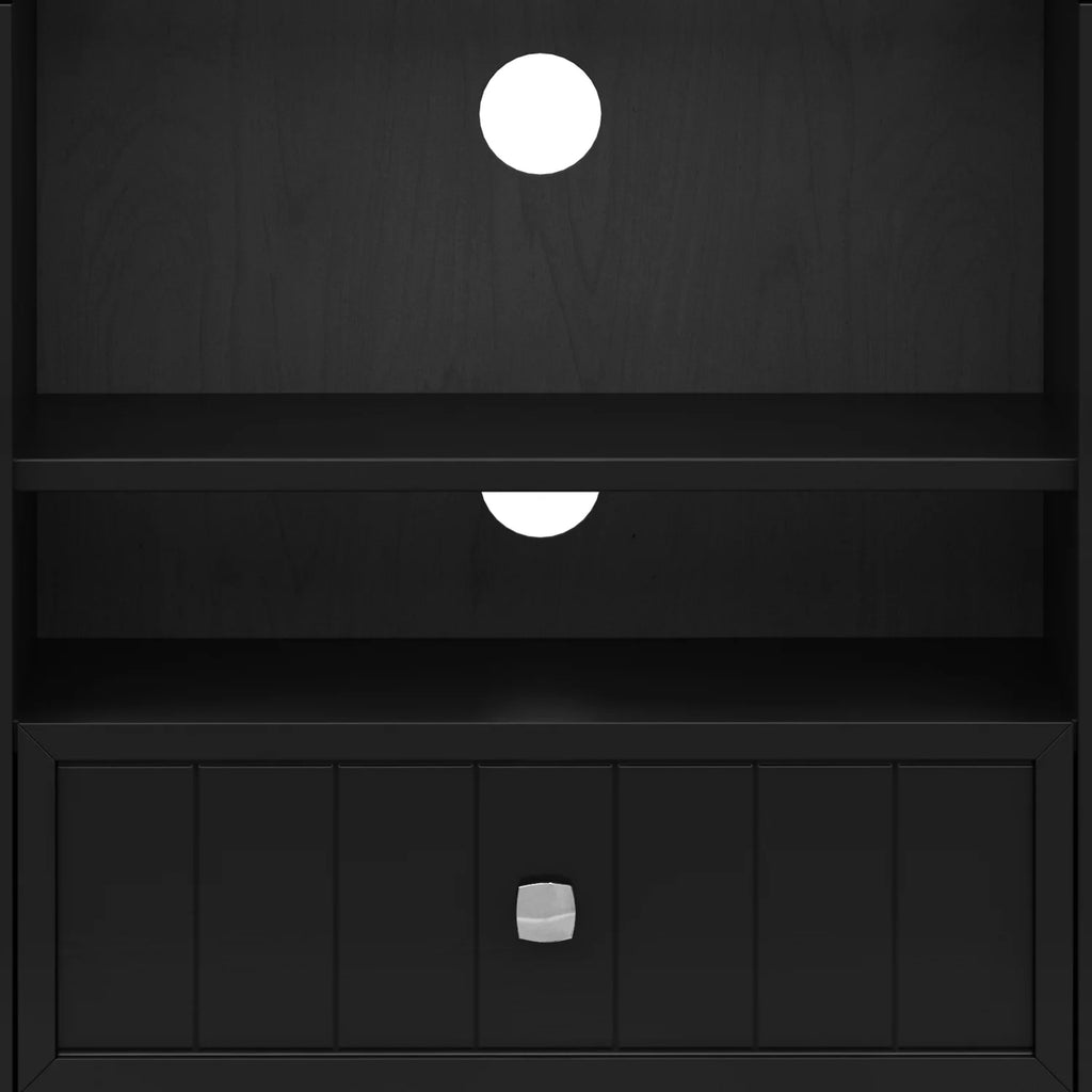 Black 53 inch Wide TV Media Stand W5512