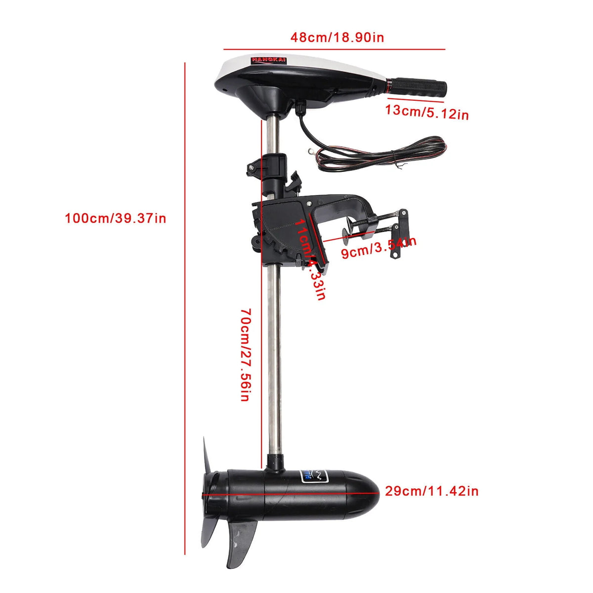 45LBS 12V Electric Trolling Outboard Motor N657